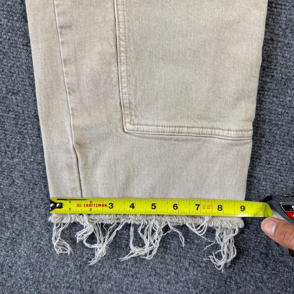 Free People We the Free Size 31 Risk Taker Mid Rise Straight Jeans Beige Ecru - Picture 7 of 13